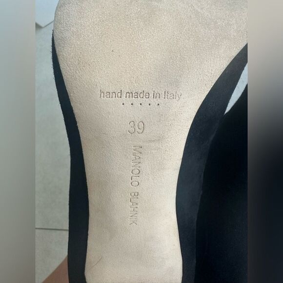 Manolo Blahnik Linuspla 105 Suade Pointy Ankle Boots Size Eu 39 - Picture 6 of 12